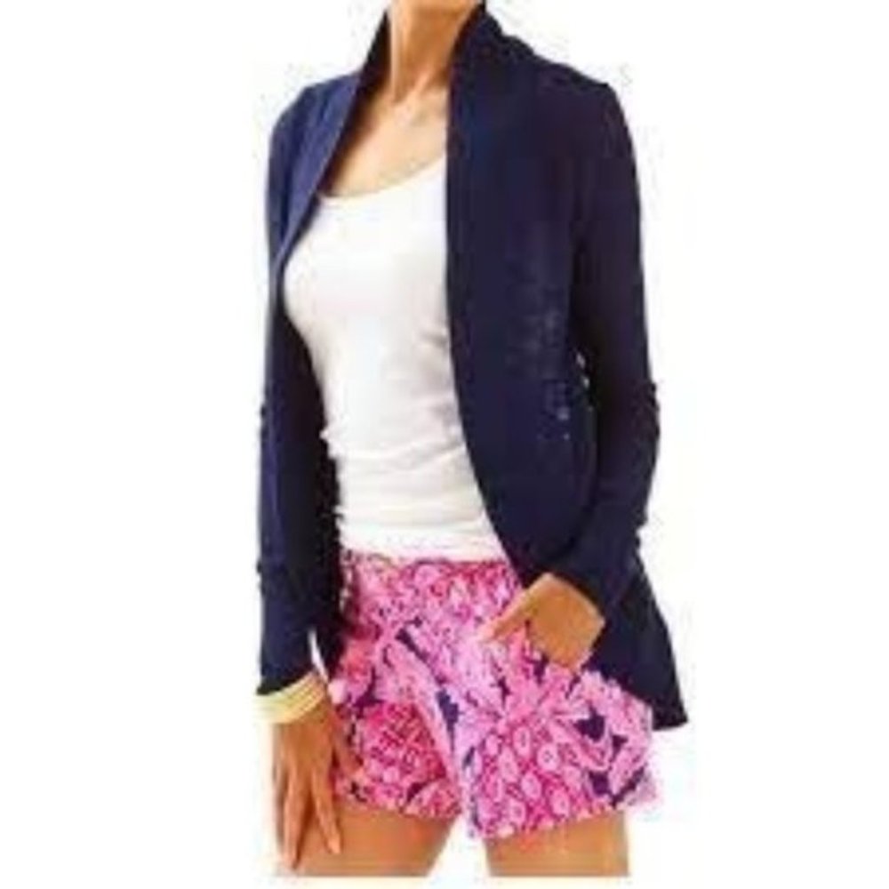 Lilly Pulitzer Amalie open Cardigan  navy sz M